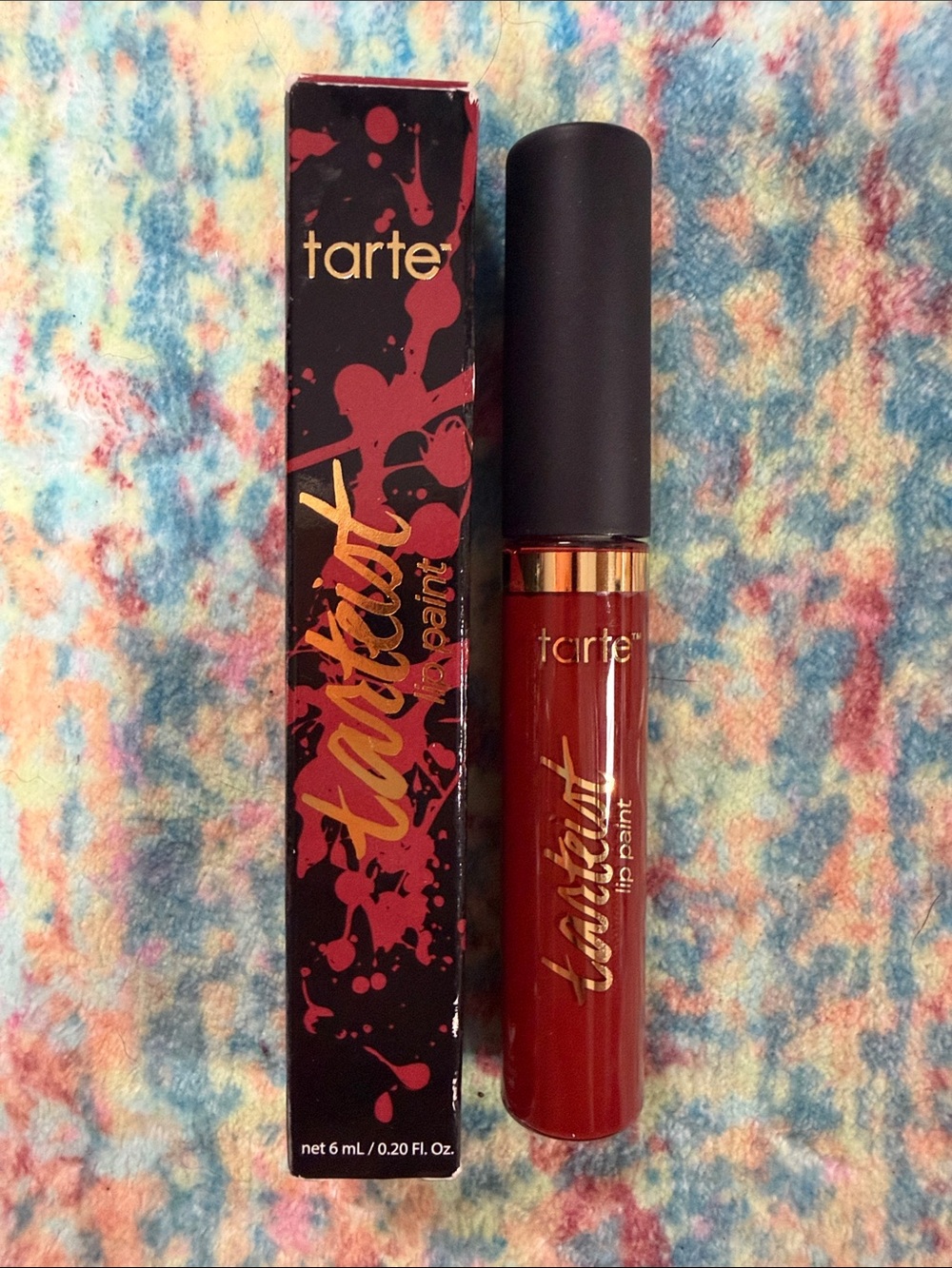 tarte Tartiest Lip Paint Liquid Lipstick — deep red